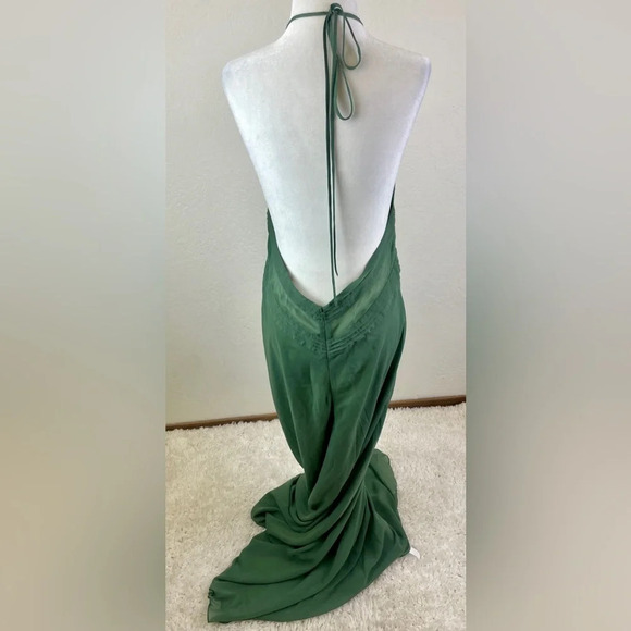 NWT Ronny Kobo Bin Cut Out Maxi Dress in Green size 10 - Picture 3 of 6